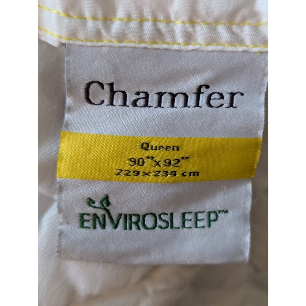 CHAMFER! ENVIROSLEEP HYPOALLERGENIC DUVET FILLER, COMFORTER, WHITE! SZ QUEEN - Picture 6 of 16